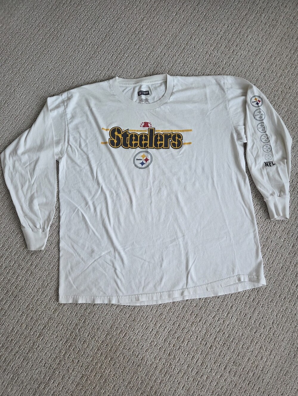 NFL Team Apparel Pittsburgh Steelers Long Sleeve T-Shirt Size XL